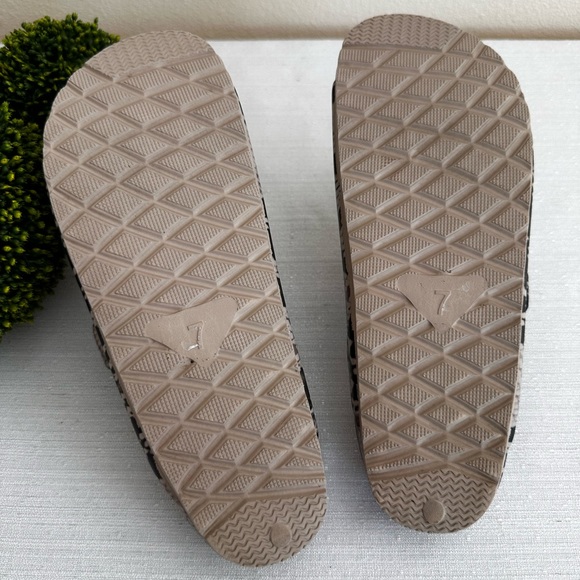 MIA Girl Snake Print Taupe/Black Dual Buckle Lightweight Slide Sandals Women’s 7 - Picture 8 of 8